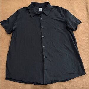 Men's Classic Cotton Black Button Down Shirt